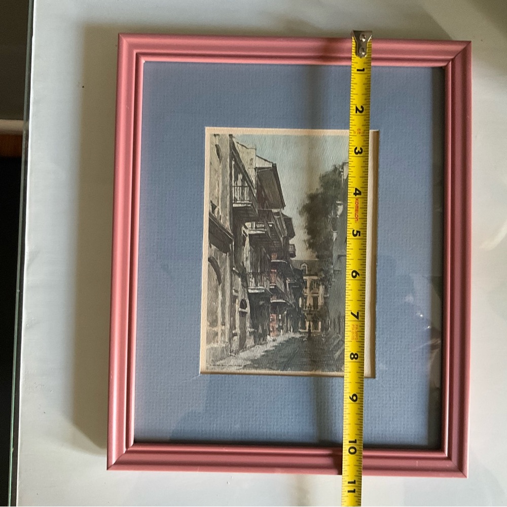 Vintage Framed New Orleans Art Print - Picture 4 of 6
